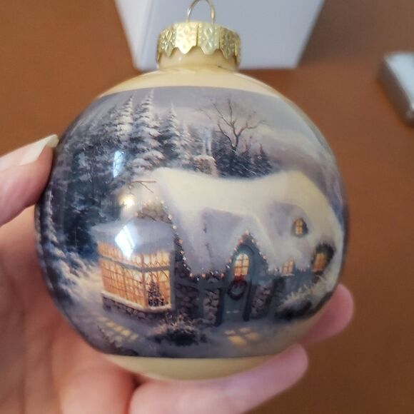 EUC Sears Thomas Kinkade Painter of Light Christmas Ornament Dated 2011 - Picture 9 of 13